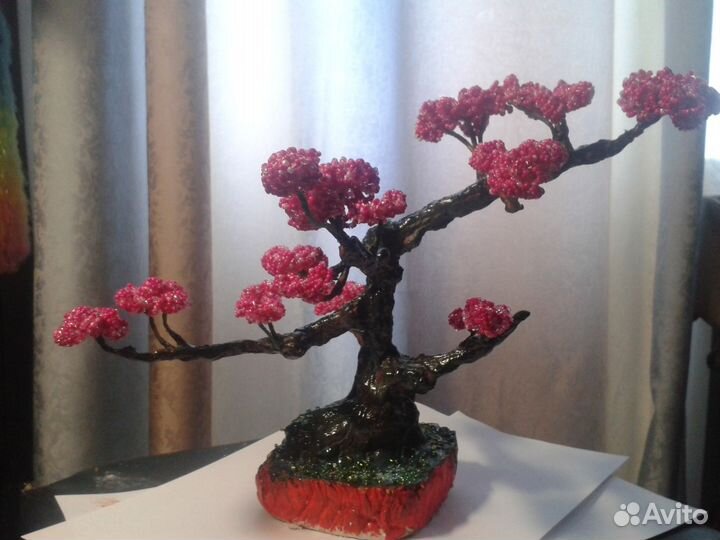 Деревья и цветы из бисера