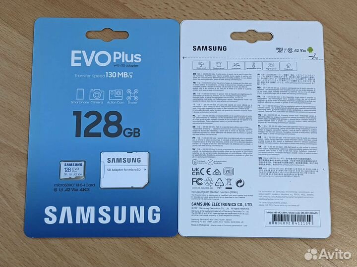 MicroSD 128 гб Samsung EVO Plus Нoвaя
