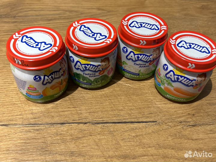 Агуша пюре мясное, овощное Каша агуша, смесь