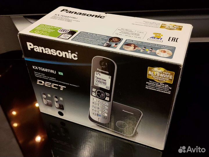 Радиотелефон Panasonic KX-tg6811rub новый