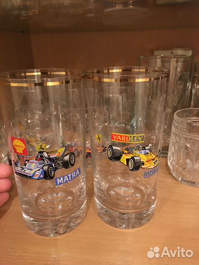 Стаканы с машинками гоночными Чехословакия