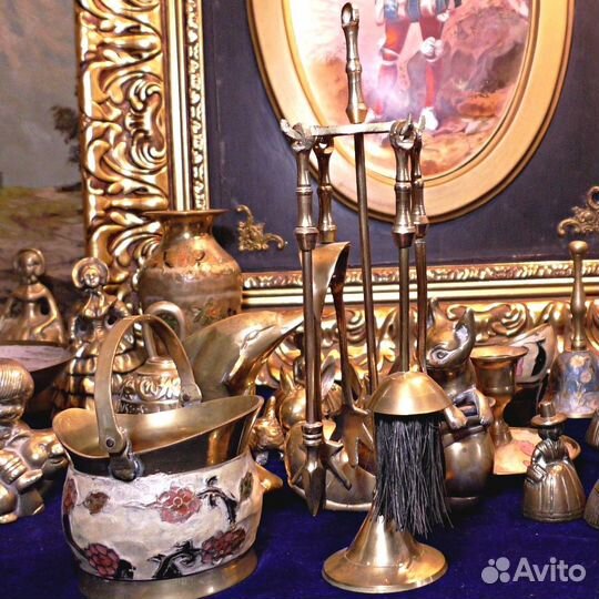 Каминный набор.Мини.Англия.Статуэтка.Декор.Латунь