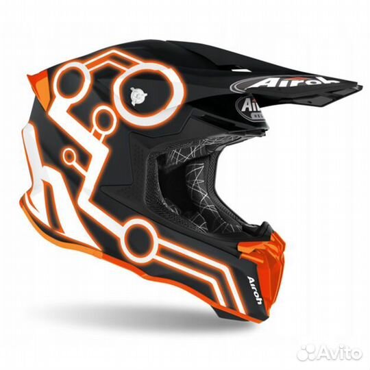 Шлем кроссовый airoh twist 2.0 neon orange matt