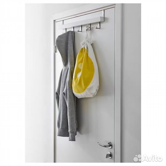 IKEA Tчусиг Tjusig Вешалка на дверь, белый, 60 см