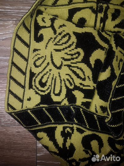 Свитер теплый John Galliano Dior Диор узор цветы