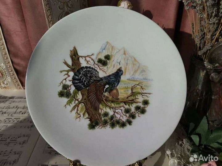 Коллекционная тарелка Глухарь Лимож Франция