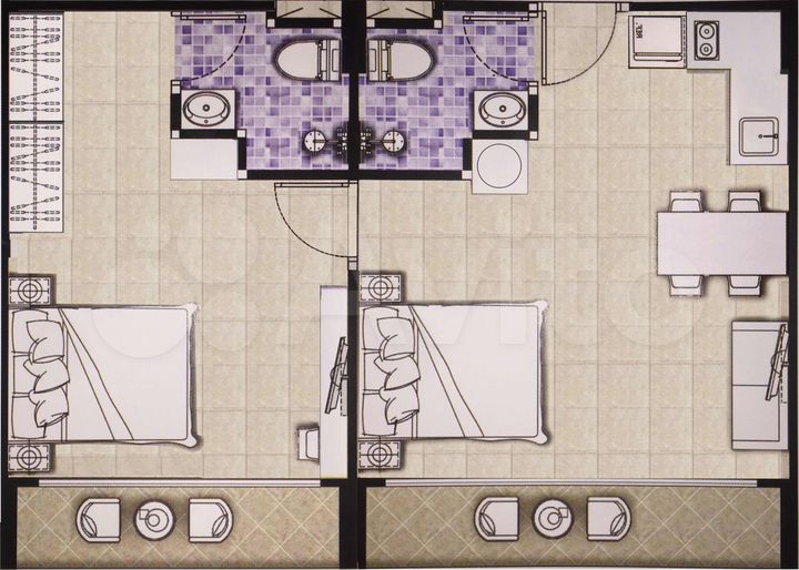 2-к. квартира, 55 м² (Таиланд)