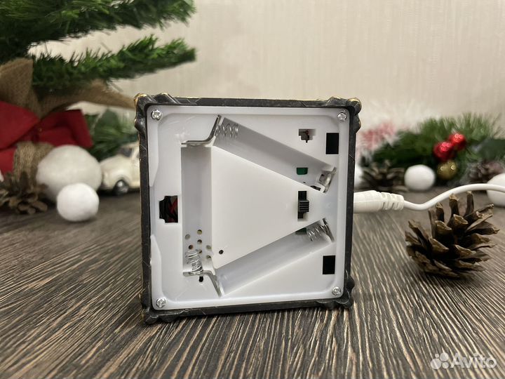 Новогодний фонарь светильник Снеговик