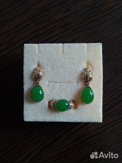 Набор серьги и кольцо