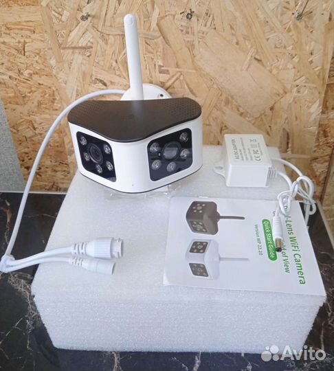 Камера видеонаблюдения 6м/п, 180 градусов, уличная