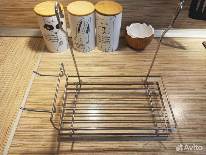 Полка на рейлинг. Хром