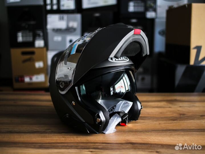 Мотошлем HJC I91 semi flat titanium