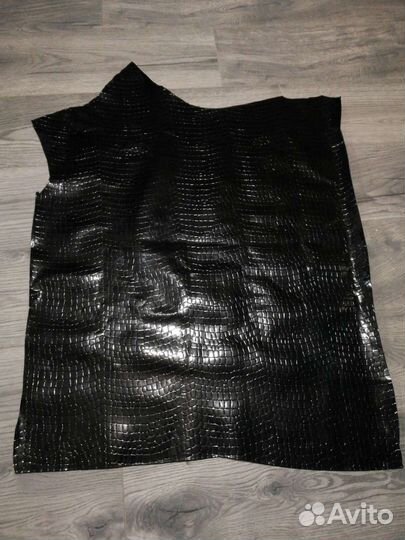 Кожа Крс чёрная, лаковая