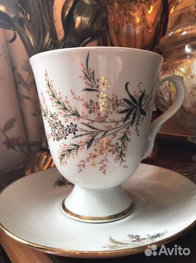 Бокал с блюдцем дулево