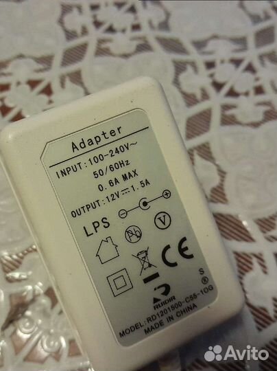 Блок питания 12V 1.5А, модель RD1201500-C55-10G