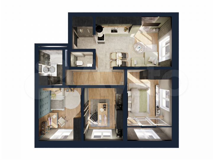 4-к. квартира, 62,6 м², 19/25 эт.