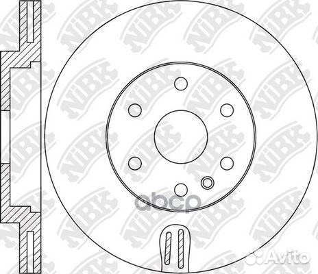 RN1662V Диск тормозной перед RN1662 NiBK