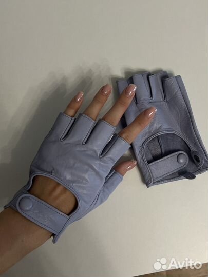 Перчатки zara натуральная кожа