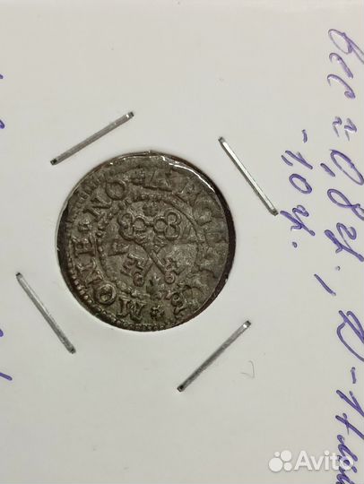 Шиллинг Вольный город Рига 1577 Серебро