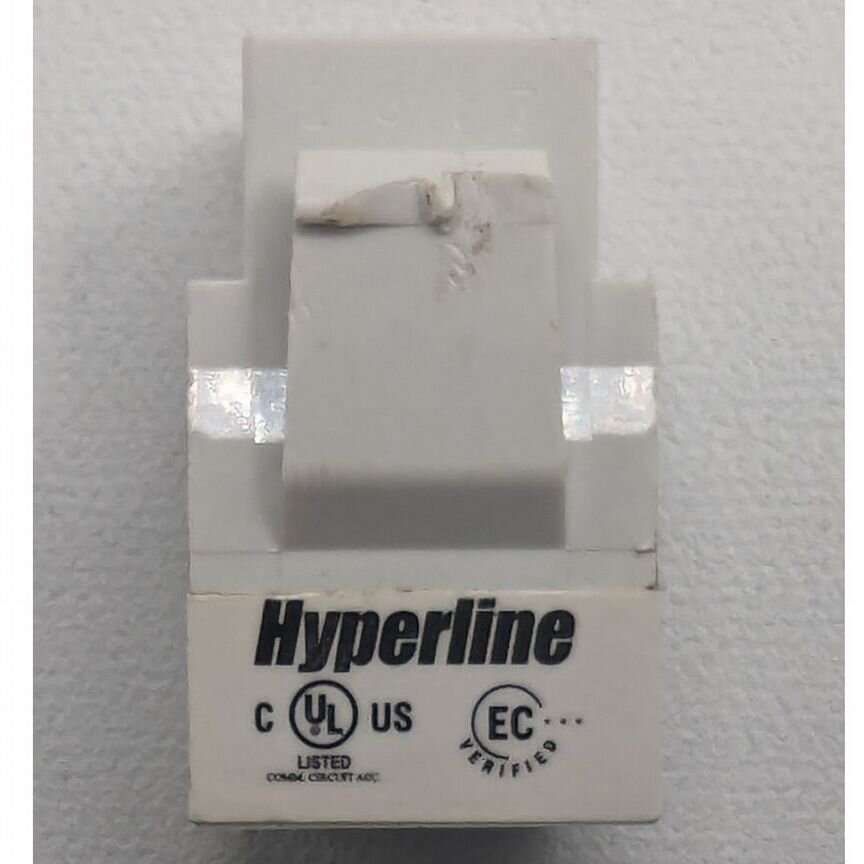 [KJNE-8P8C-C5E-90-WH] Вставка Kjne-8p8c-C5e-90-Wh, Hyperline, Jack Rj-45
