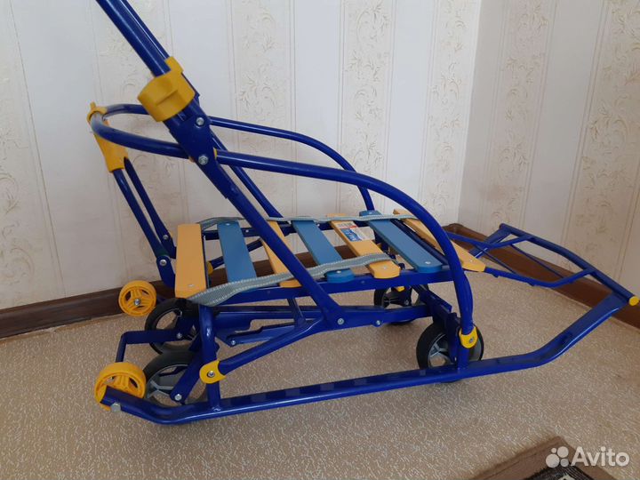 Детские санки складные Nikki 3 с колесами