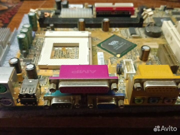 PGA370 ISA GA-6VEM Dimm-128 + радиатор ретро