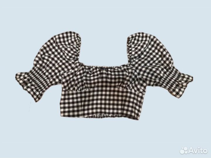 Топ летний клетчатый h&m