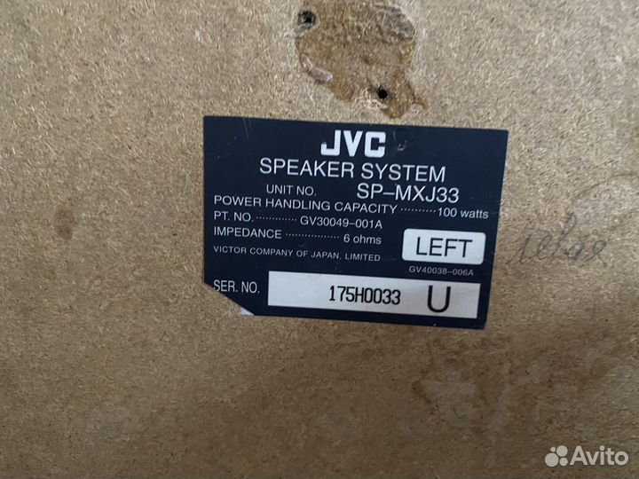 Акустика JVC SP-MXJ33