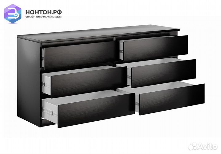 Комод Мальта 6 ящиков дуб венге