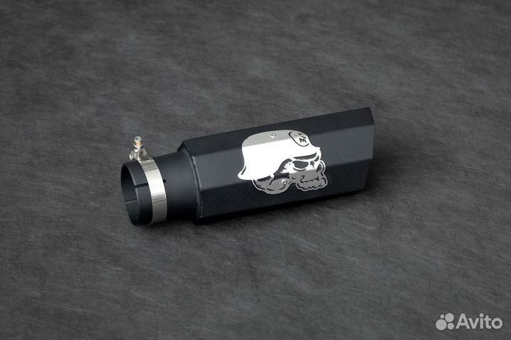 Насадка на глушитель череп длинная BMS