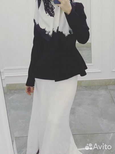 Юбка лен белая