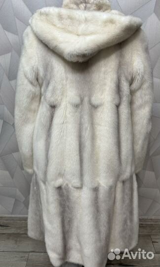 Шуба норковая с капюшоном