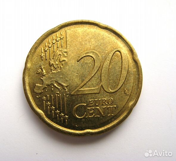 Монета 20 евроцентов 2008 год