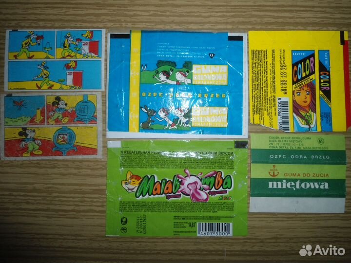 Вкладыши - Этикетки от жвачки - Donald и др