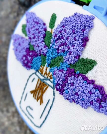 Вышивка ручной работы панно декор