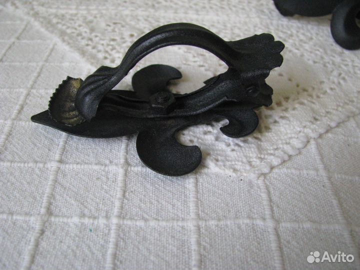 Клипсы для штор Французская лилия чернёные прищепк