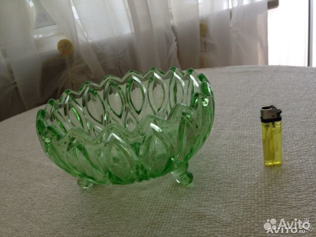 Фруктовницы зеленое стекло