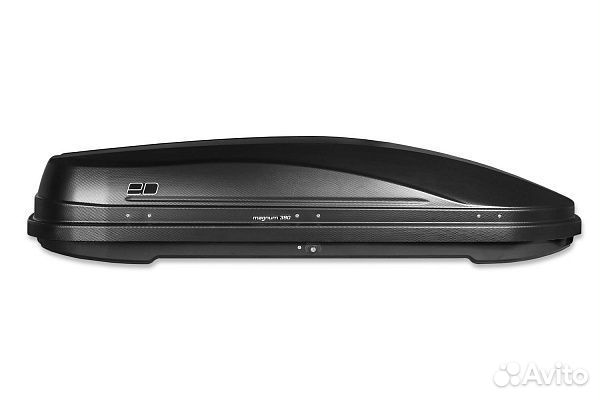 Бокс на крышу Евродеталь Магнум 390 черный карбон