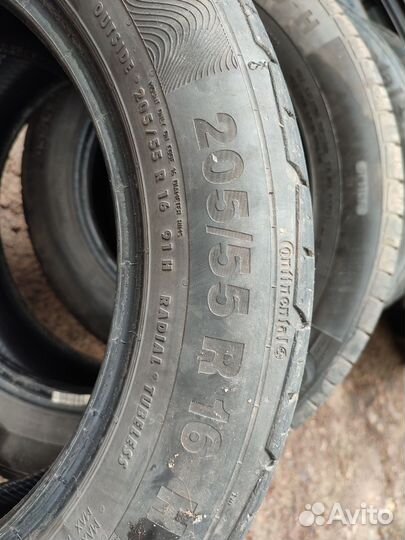 Шины Continental 205 55 16 летние бу