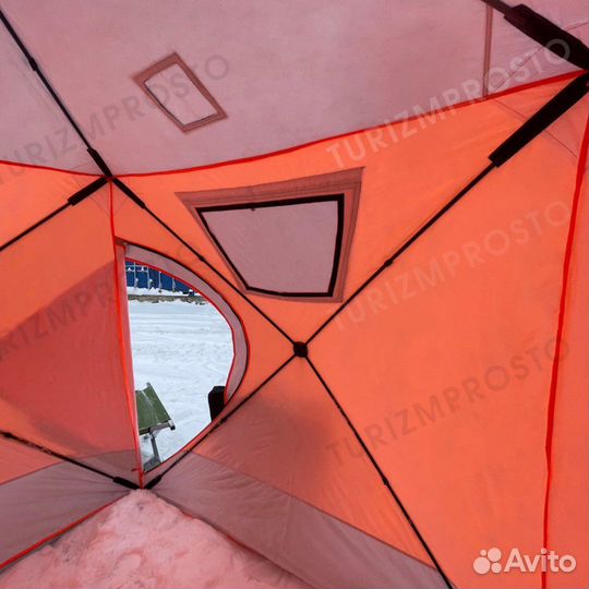 Зимняя палатка куб трехслойная