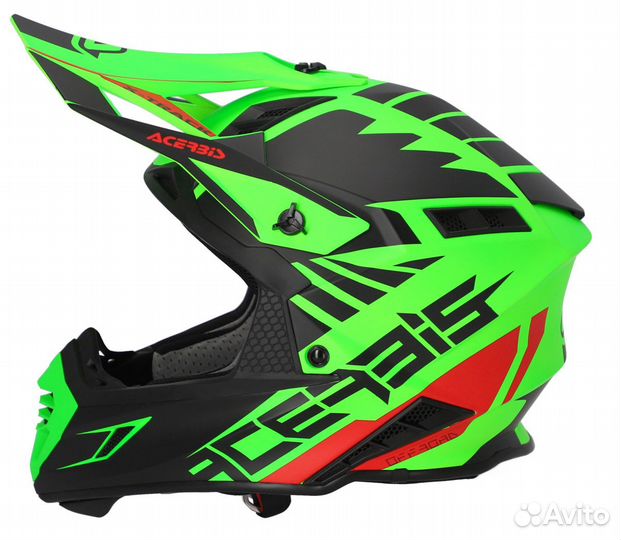 Кроссовый шлем acerbis X-track 22-06, Fluo-Green