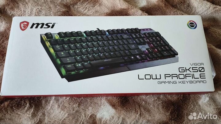 Механическая низкопрофильная клавиатура MSI GK50