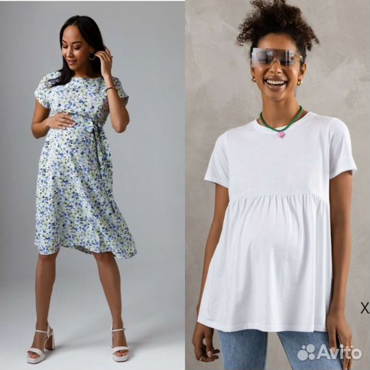 Платье и футболка для беременных 48-50