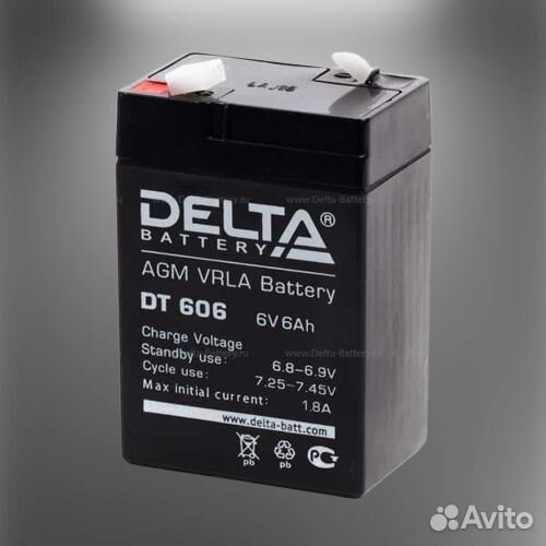 Аккумулятор ибп delta DT 606 6V 6Ah