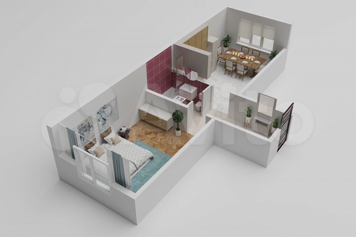 1-к. квартира, 43,9 м², 1/12 эт.