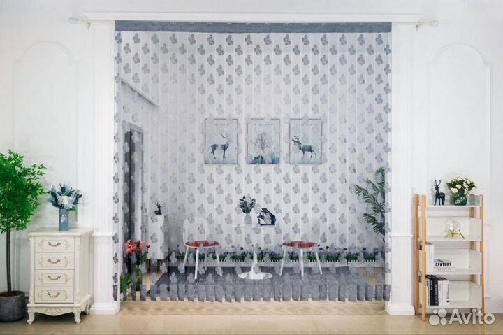 Шторы макраме (нити, занавески, веревки)