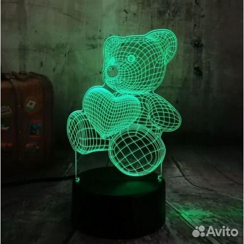 Мишка Светильник 3D