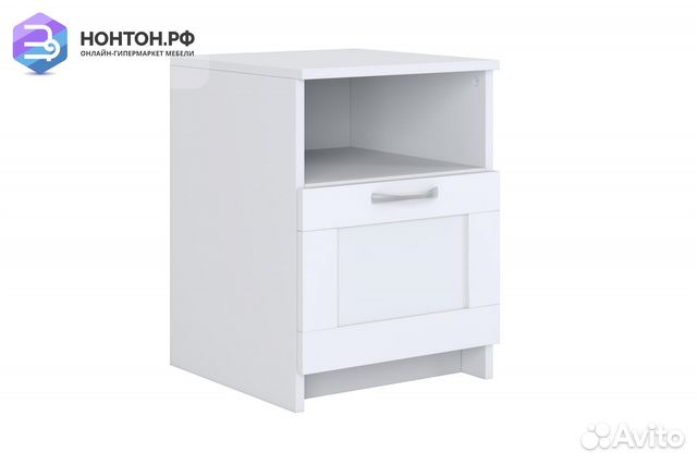 Тумба прикроватная Сириус белая 1 ящик