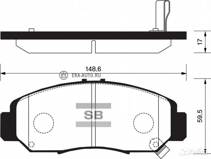 Sangsin brake SP2012 Колодки тормозные honda civic