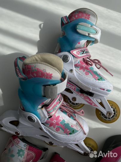 Роликовые коньки детские с защитой